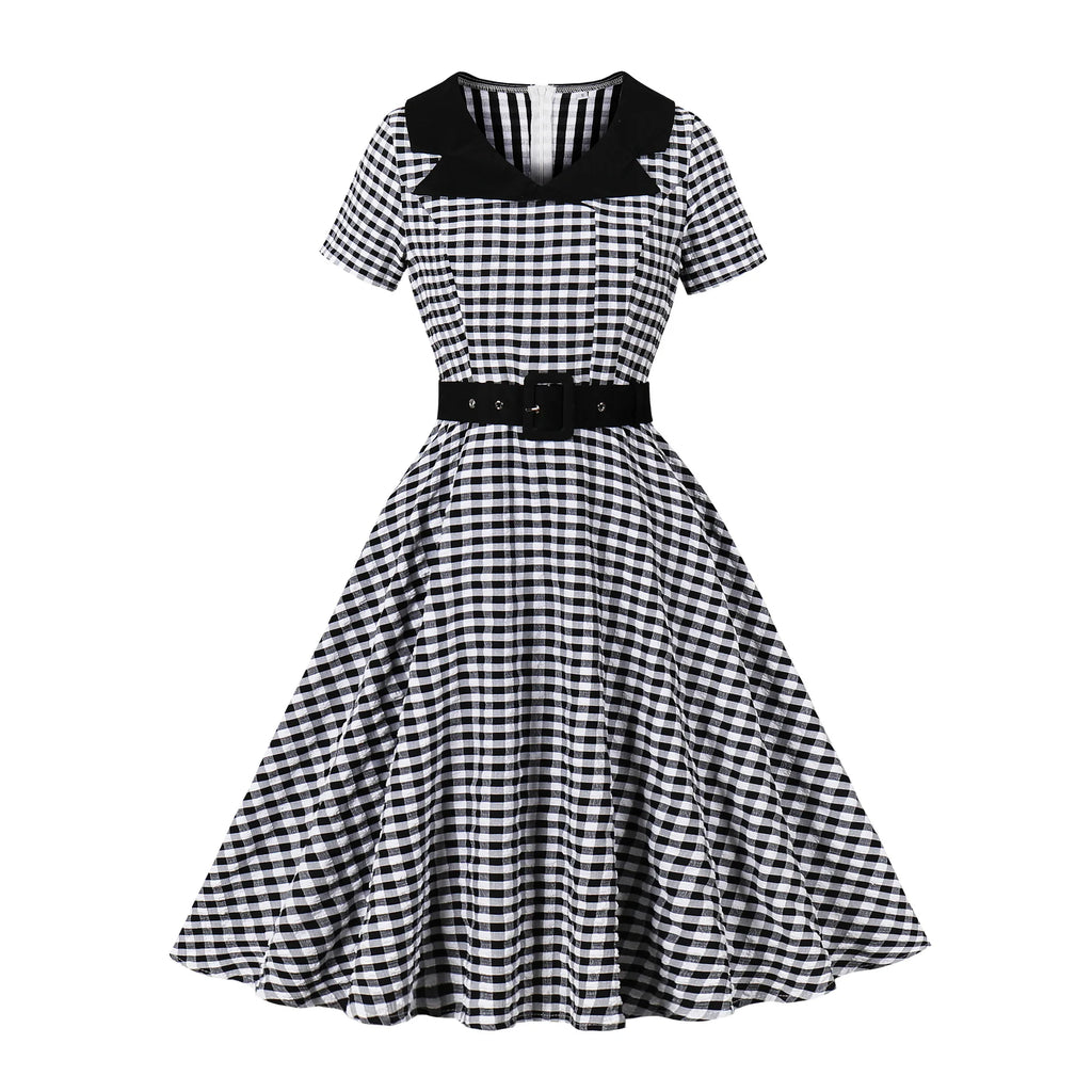 Women Spring Summer Pin Up Casual Party Dress 2026 Retro Robe 60s 50s Vintage Rockabilly 1960s 1950s Swing Dress Vestidos