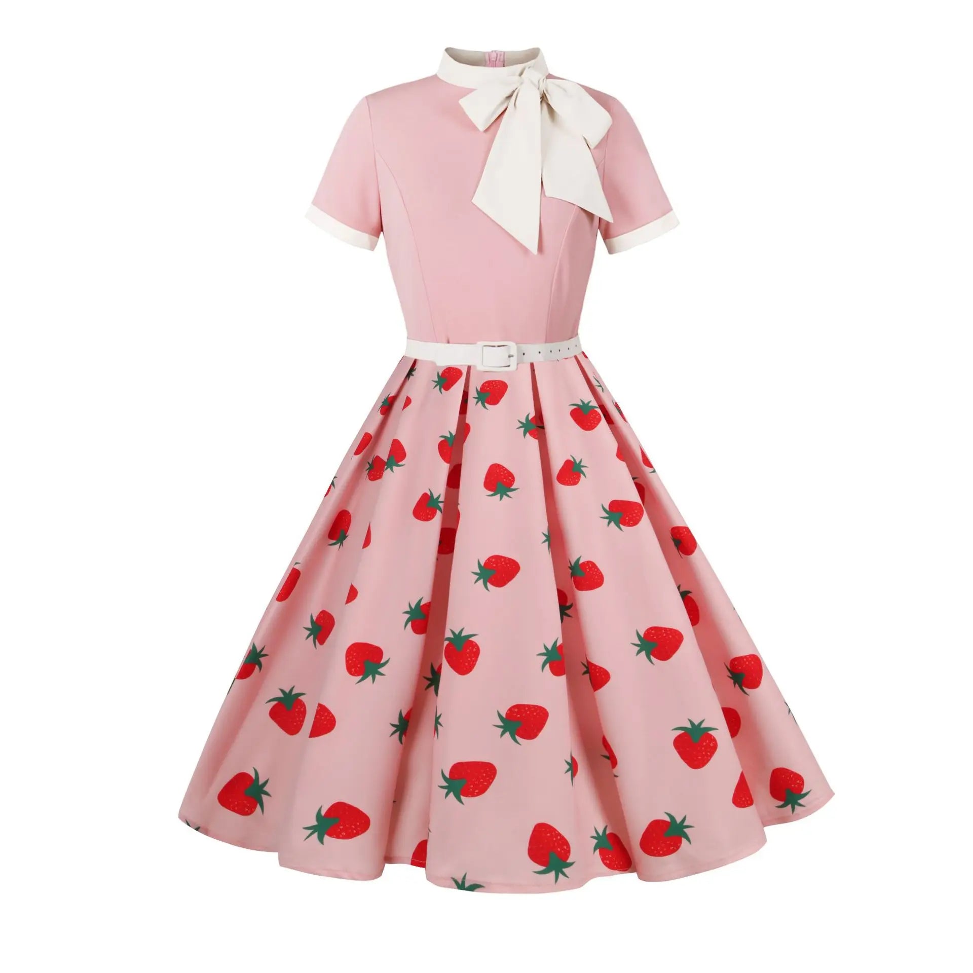Women Summer Pin Up Casual Party Dress 2024 Short Sleeve Retro Robe 60s 50s Vintage Rockabilly 1960s 1950s Swing Dress Vestidos