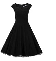 Women dress Audrey Hepburn1950s 40s 60s 80s Style Vintage Rockabilly Cocktail Party Swing Dresses Plus Size Black Red Green