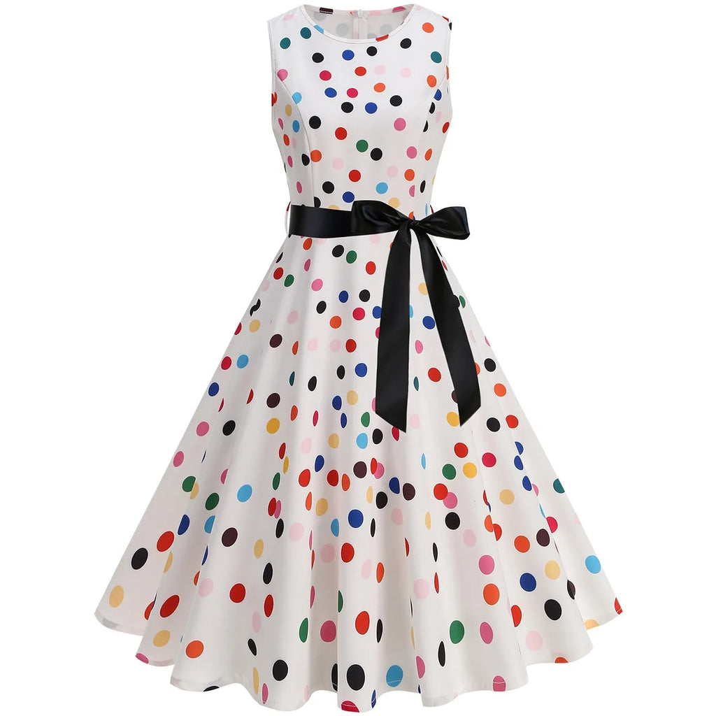 Women Robe Pin Up Robes Casual Party Dress 2025 Summer Sleeveless Retro Robe 60s 50s Vintage Rockabilly Swing Dress Vestidos