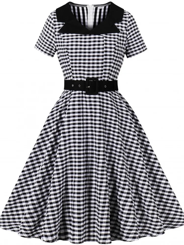 Women Spring Summer Pin Up Casual Party Dress 2026 Retro Robe 60s 50s Vintage Rockabilly 1960s 1950s Swing Dress Vestidos