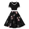 2024 New Vintage Polka Dot Print Dress Retro Rockabilly Robe Femme Women V-Neck A-Lined Swing Hepburn Pin Up 50s Party Vestidos