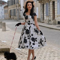 Women Spring Summer Pin Up Casual Party Dress 2026 Retro Robe 60s 50s Vintage Rockabilly 1960s 1950s Swing Dress Vestidos