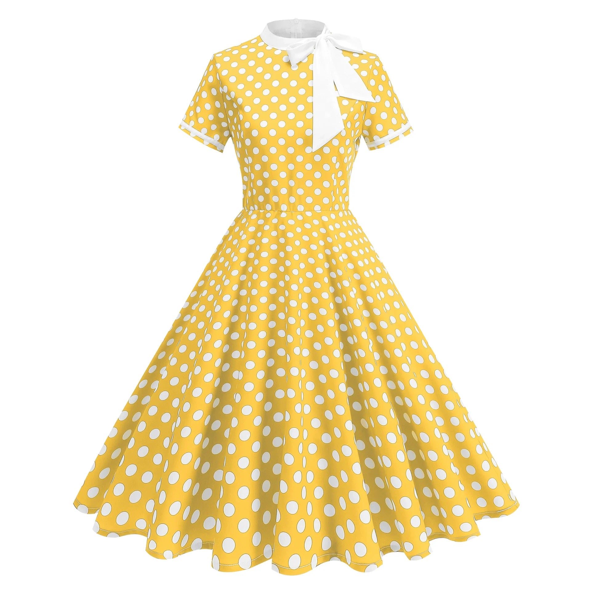 Women Summer Pin Up Casual Party Dress 2025 Short Sleeve Retro Robe 60s 50s Vintage Rockabilly 1960s 1950s Swing Dress Vestidos