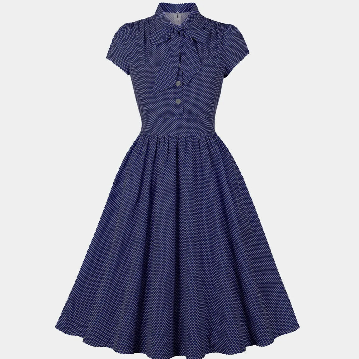 Women Summer Pin Up Casual Party Dress Short Sleeve Retro Robe 60s 50s Vintage Rockabilly 1960s 1950s Swing Dress Vestidos