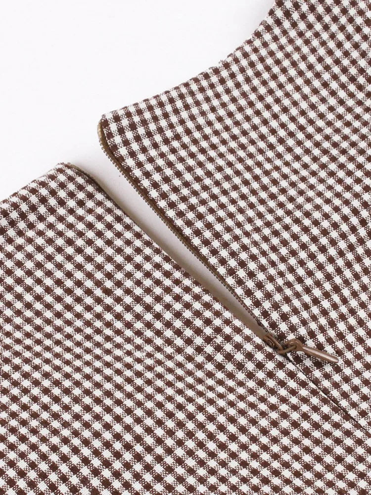 Women Pin Up Lattice Print Casual Party Dress Summer 3/4 Sleeve Retro Robe 60s 50s Vintage Rockabilly Swing Dress Vestidos