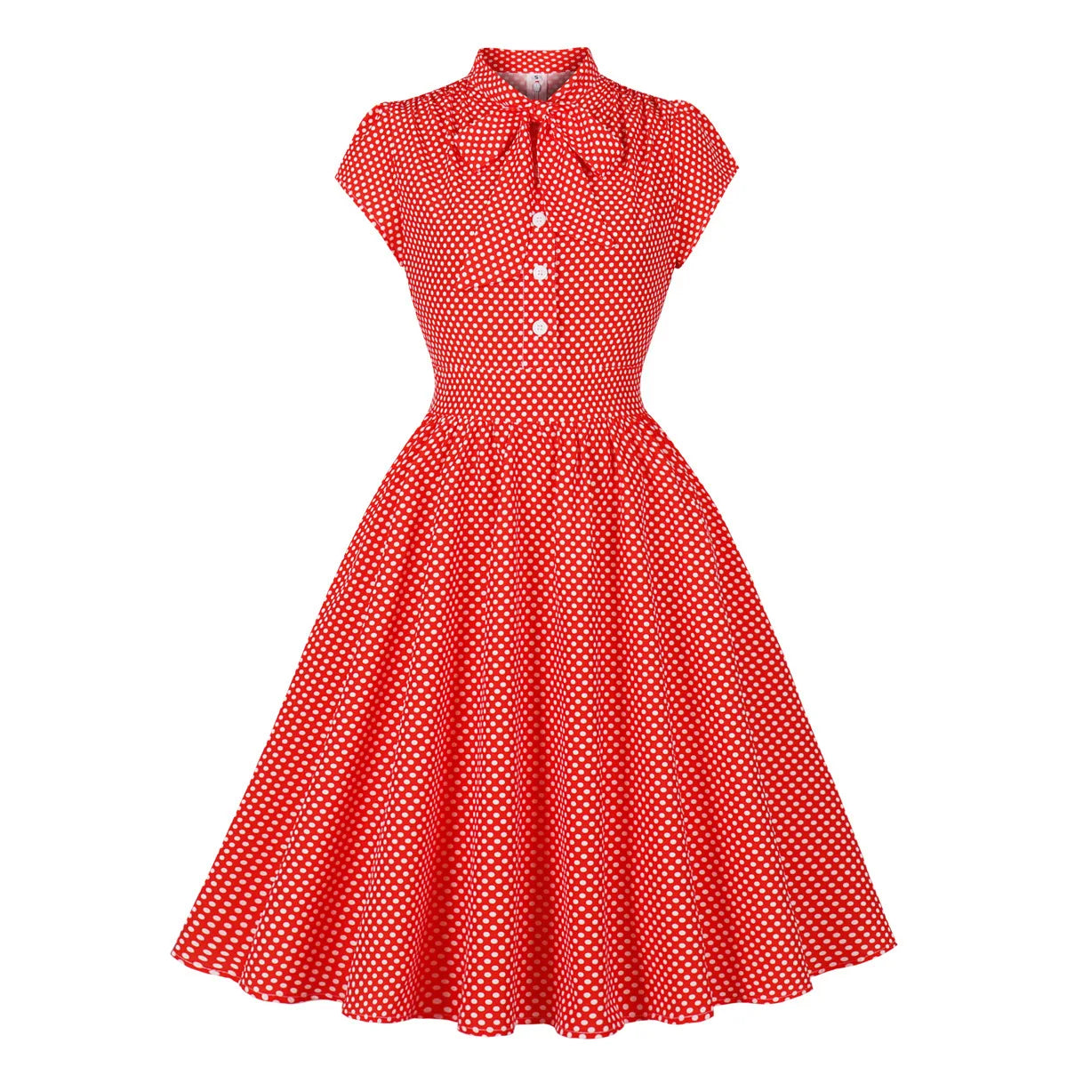 Women Summer Pin Up Casual Party Dress Short Sleeve Retro Robe 60s 50s Vintage Rockabilly 1960s 1950s Swing Dress Vestidos