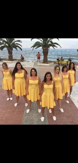 Polka Dot Vintage 1950s Yellow Dress Plus Size 4xl Women Summer Elegant Strap Pin up 60s Tunic Summer Rockabilly Cotton Dresses