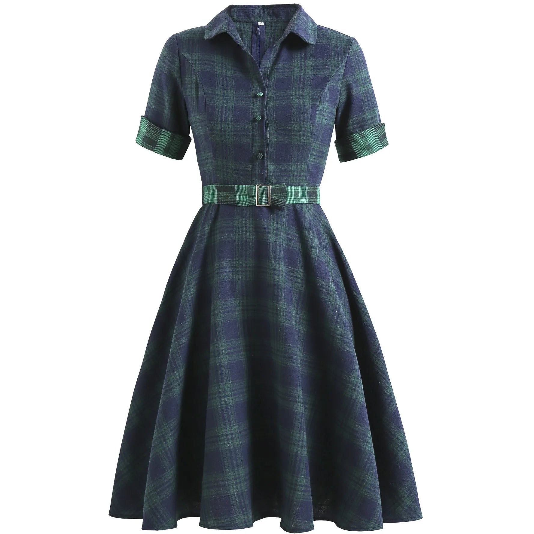 Women Pin Up Lattice Print Casual Party Dress Summer Short Sleeve Retro Robe 60s 50s Vintage Rockabilly Swing Dress Vestidos