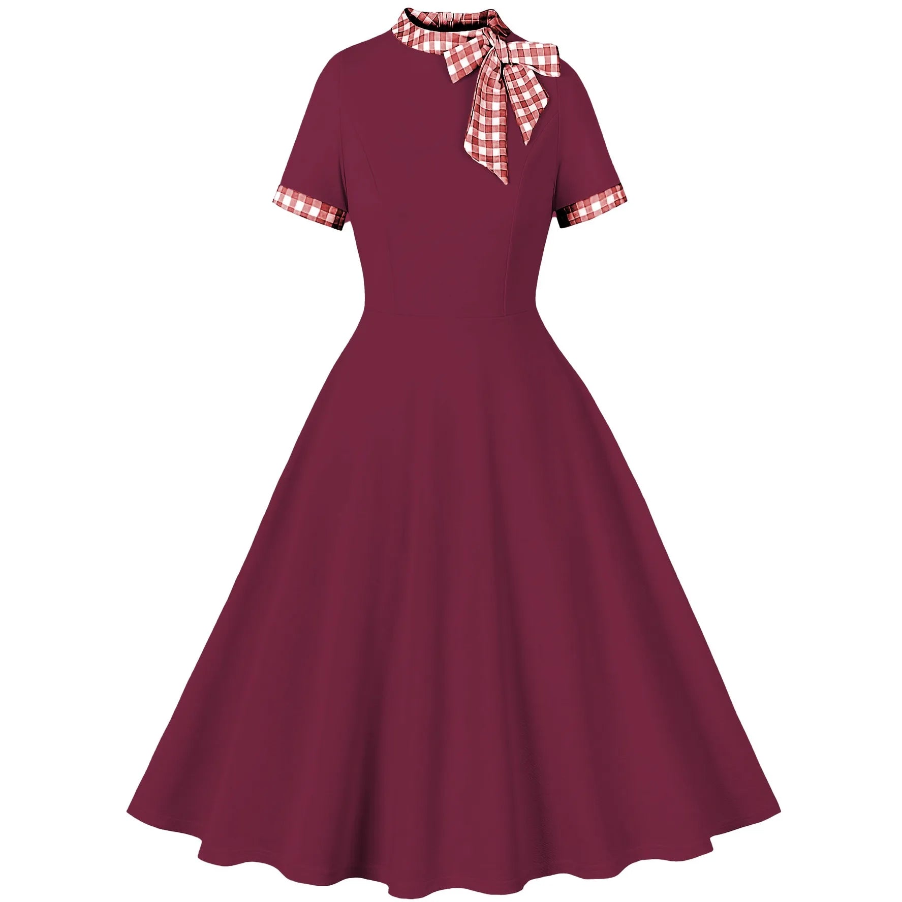 Women Summer Pin Up Casual Party Dress 2025 Short Sleeve Retro Robe 60s 50s Vintage Rockabilly 1960s 1950s Swing Dress Vestidos