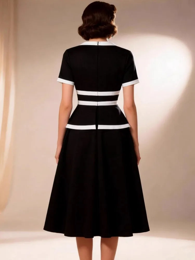 Women Spring Summer Pin Up Casual Party Dress 2026 Retro Robe 60s 50s Vintage Rockabilly 1960s 1950s Swing Dress Vestidos