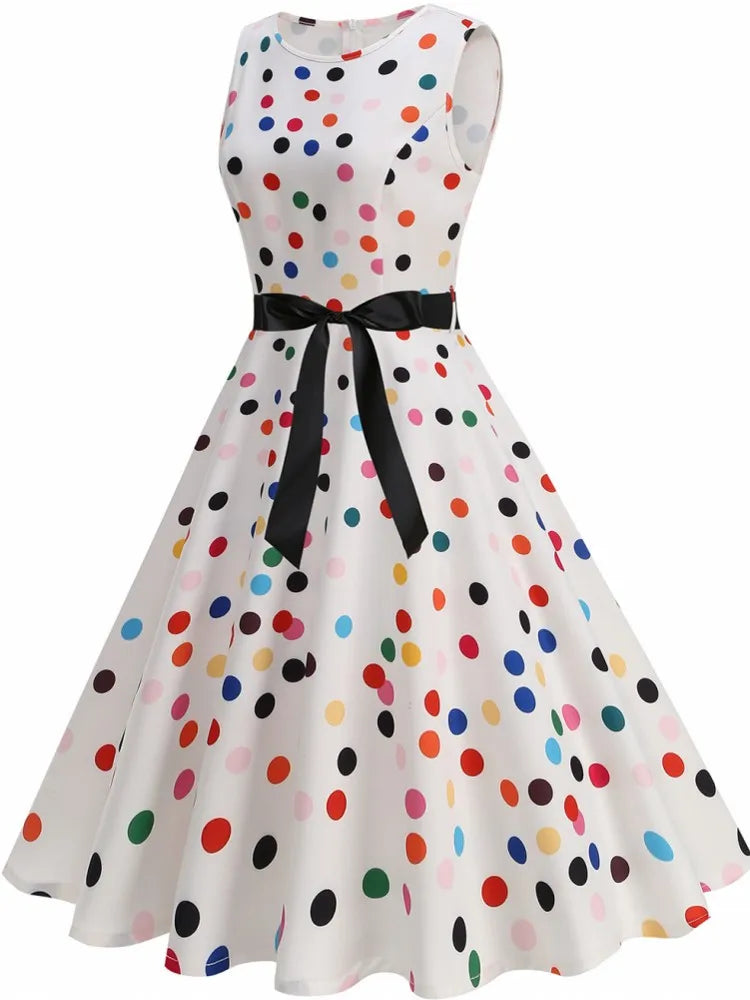 Women Robe Pin Up Robes Casual Party Dress 2025 Summer Sleeveless Retro Robe 60s 50s Vintage Rockabilly Swing Dress Vestidos