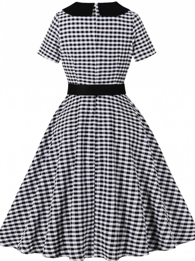 Women Spring Summer Pin Up Casual Party Dress 2026 Retro Robe 60s 50s Vintage Rockabilly 1960s 1950s Swing Dress Vestidos