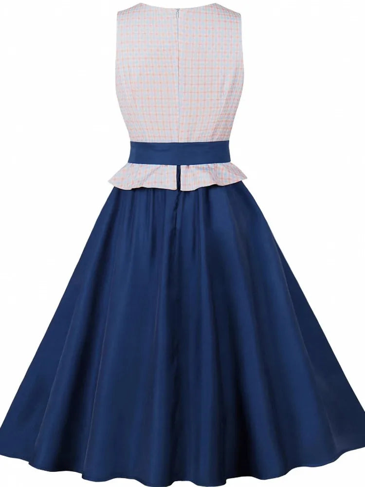 Women Summer Pin Up Casual Party Dress 2025 Sleeveless Retro Robe 60s 50s Vintage Rockabilly 1960s 1950s Swing Dress Vestidos