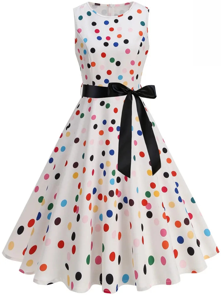 Women Robe Pin Up Robes Casual Party Dress 2025 Summer Sleeveless Retro Robe 60s 50s Vintage Rockabilly Swing Dress Vestidos