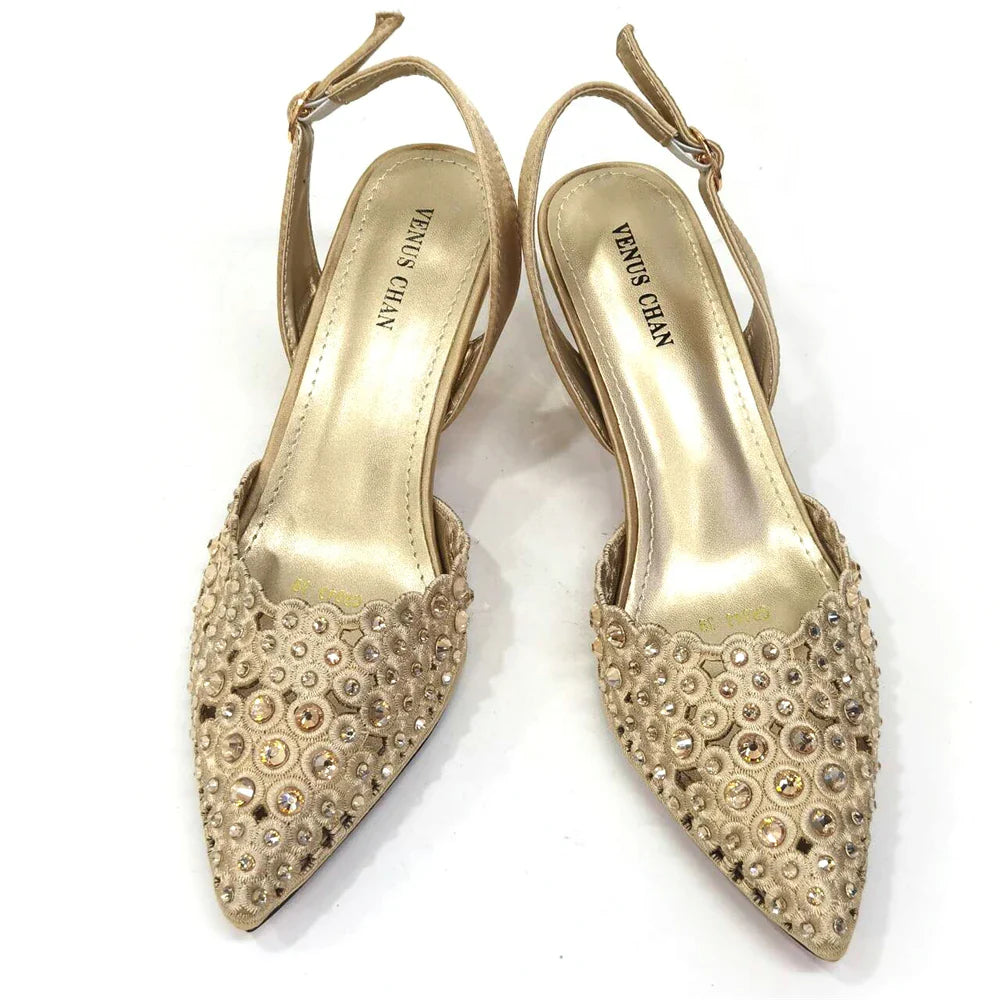 Latest Luxury Pattern Ladies Shoes And Bag Set ED214