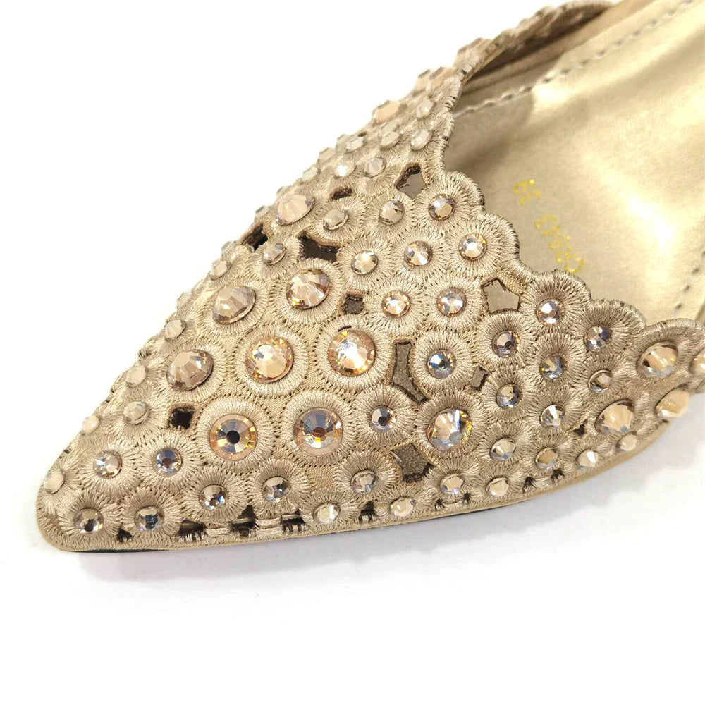 Latest Luxury Pattern Ladies Shoes And Bag Set ED214