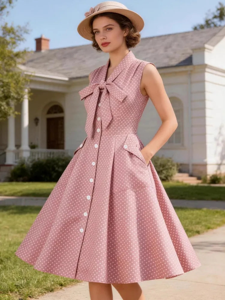 Women Pin Up Casual Hepburn Style Party Dress 2026 Retro Robe 60s 50s Vintage Rockabilly 1960s 1950s Swing Dress Vestidos