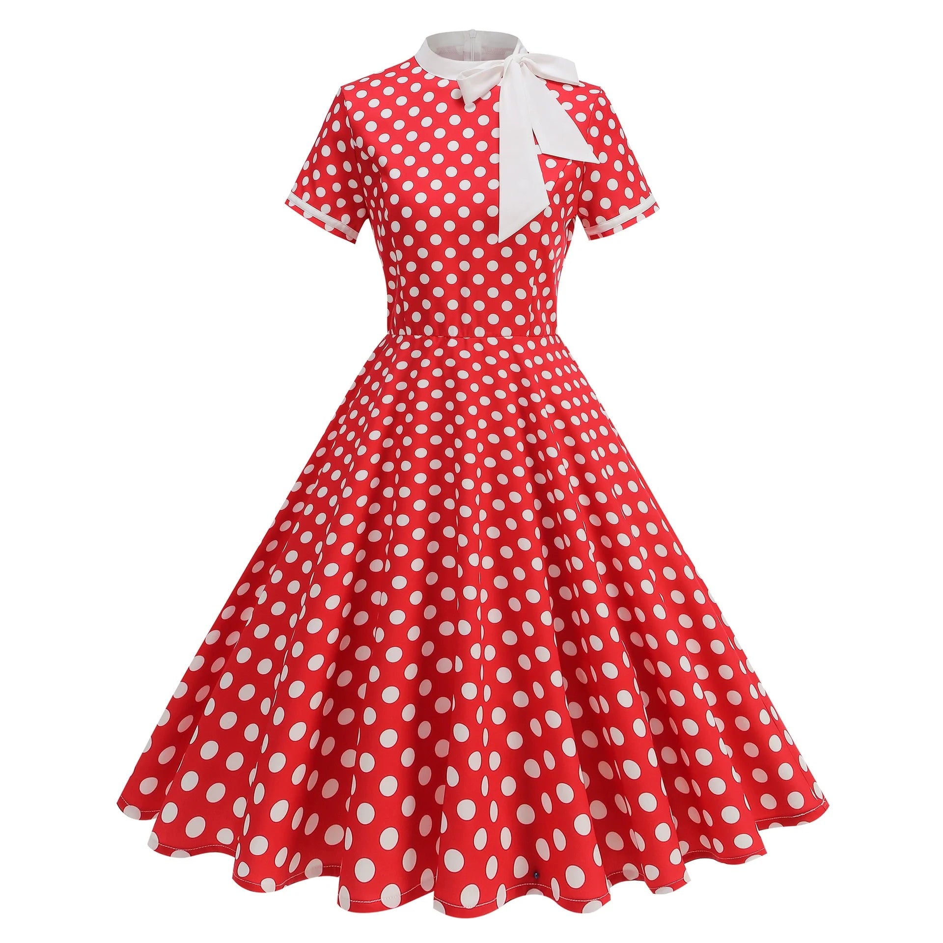 Women Summer Pin Up Casual Party Dress 2025 Short Sleeve Retro Robe 60s 50s Vintage Rockabilly 1960s 1950s Swing Dress Vestidos
