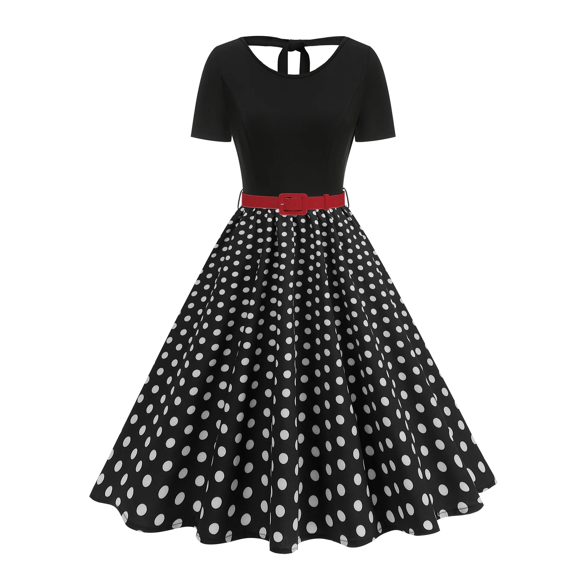 Women Summer Pin Up Casual Party Dress 2026 Short Sleeve Retro Robe 60s 50s Vintage Rockabilly 1960s 1950s Swing Dress Vestidos