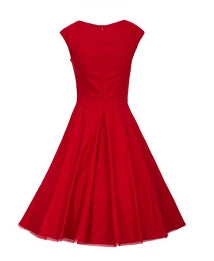 Women dress Audrey Hepburn1950s 40s 60s 80s Style Vintage Rockabilly Cocktail Party Swing Dresses Plus Size Black Red Green