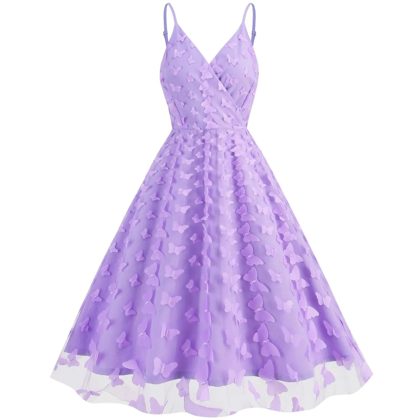 Pink Summer Dress Women V Neck Vintage Robe Elegant Retro Pin Up Party Office Spaghetti Strap Mesh Rockabilly Midi Dresses