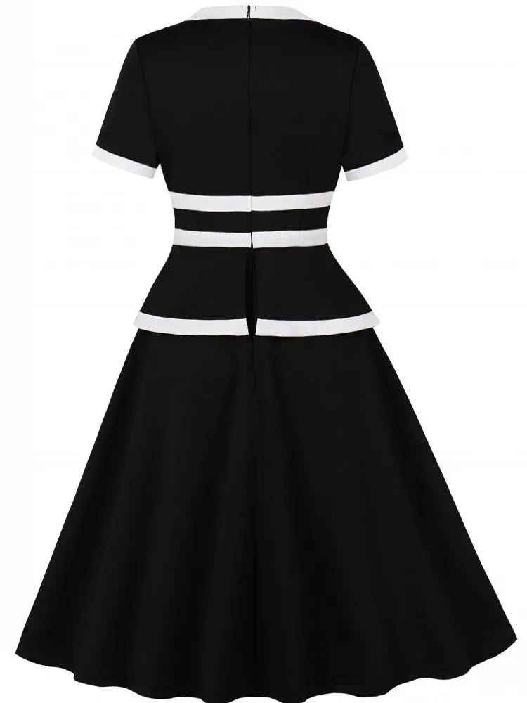 Women Spring Summer Pin Up Casual Party Dress 2026 Retro Robe 60s 50s Vintage Rockabilly 1960s 1950s Swing Dress Vestidos
