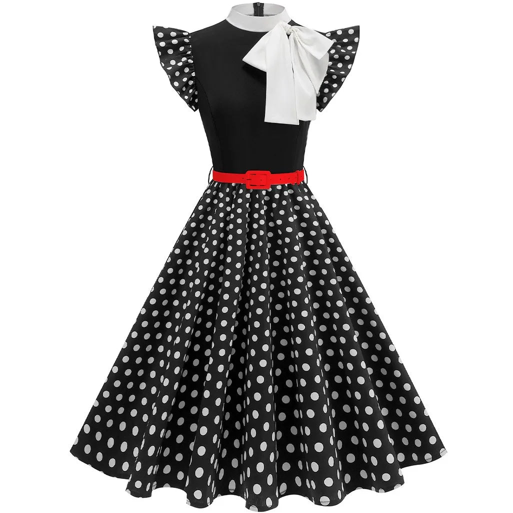 Women Summer Pin Up Casual Party Dress 2025 Short Sleeve Retro Robe 60s 50s Vintage Rockabilly 1960s 1950s Swing Dress Vestidos