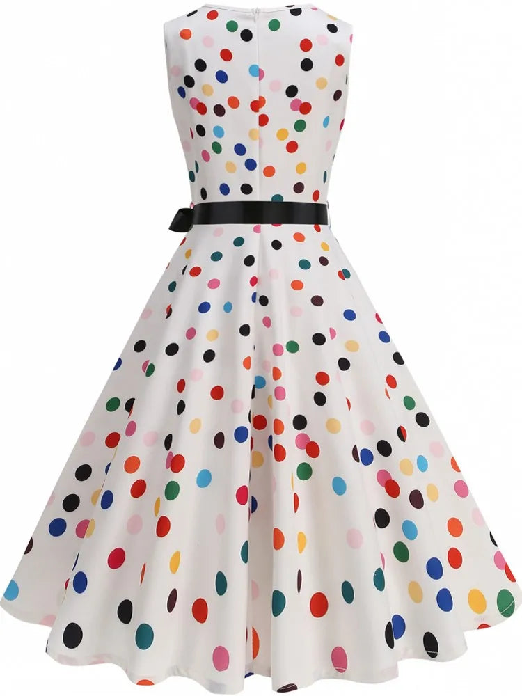 Women Robe Pin Up Robes Casual Party Dress 2025 Summer Sleeveless Retro Robe 60s 50s Vintage Rockabilly Swing Dress Vestidos