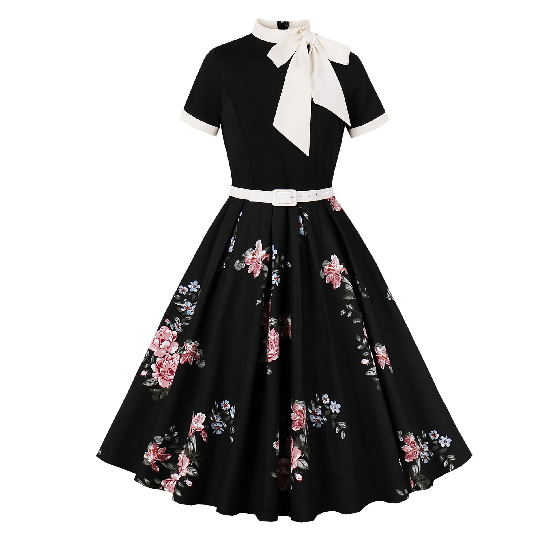 Women Summer Pin Up Casual Party Dress 2024 Short Sleeve Retro Robe 60s 50s Vintage Rockabilly 1960s 1950s Swing Dress Vestidos