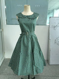 Summer Cheap Plus Size Pin Up Polka Dot Halterneck R1010 Swing Jive Rockabilly Dress Size S-4XL