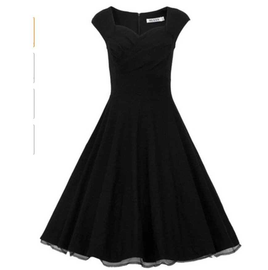 Women dress Audrey Hepburn1950s 40s 60s 80s Style Vintage Rockabilly Cocktail Party Swing Dresses Plus Size Black Red Green