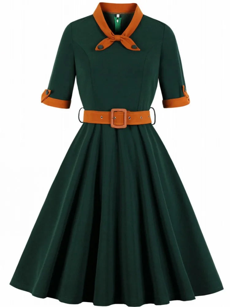 Plus Size Women Pin Up Casual Party Dress 2026 Summer Short Sleeve Retro Robe 60s 50s Vintage Rockabilly Swing Dress Vestidos