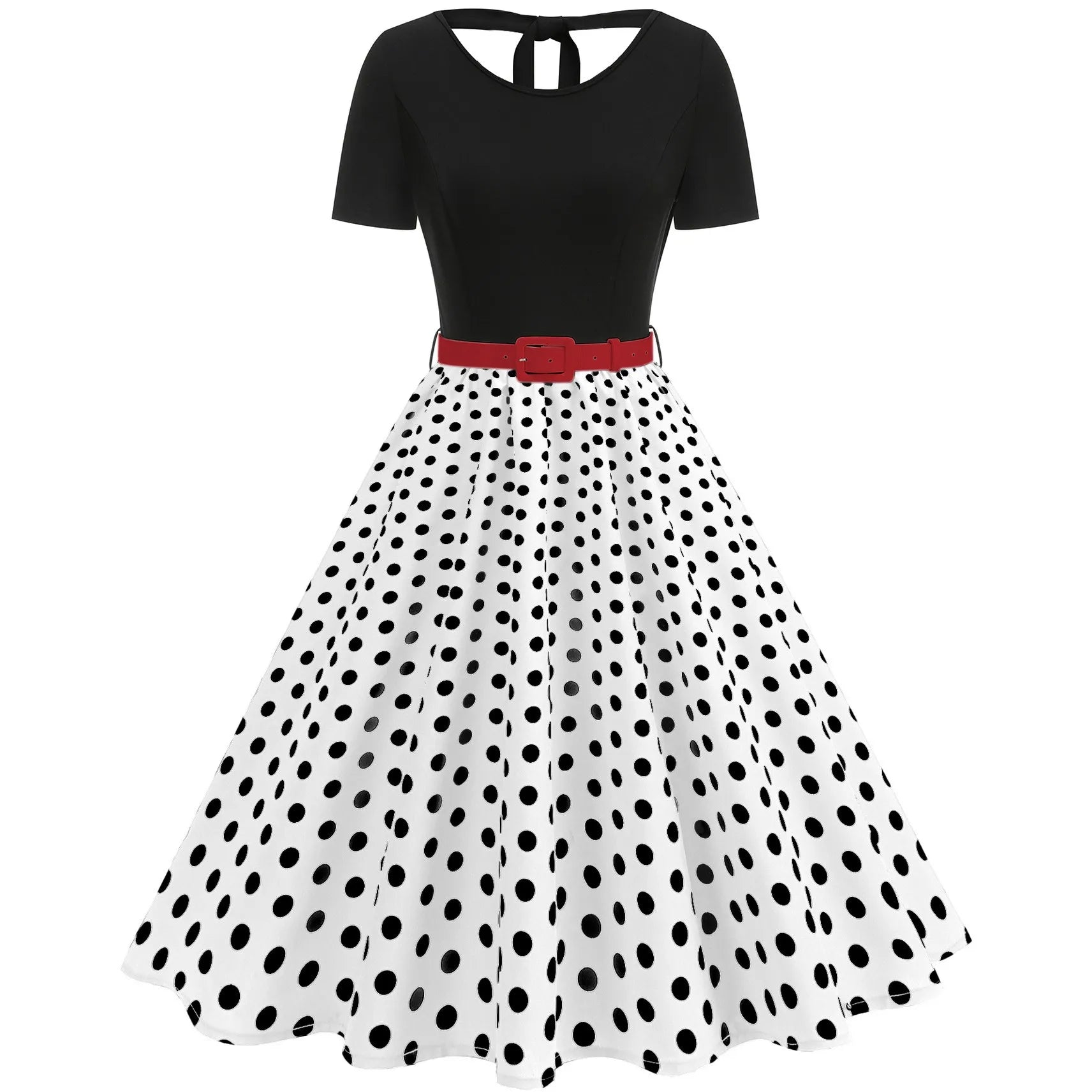 Women Summer Pin Up Casual Party Dress 2026 Short Sleeve Retro Robe 60s 50s Vintage Rockabilly 1960s 1950s Swing Dress Vestidos